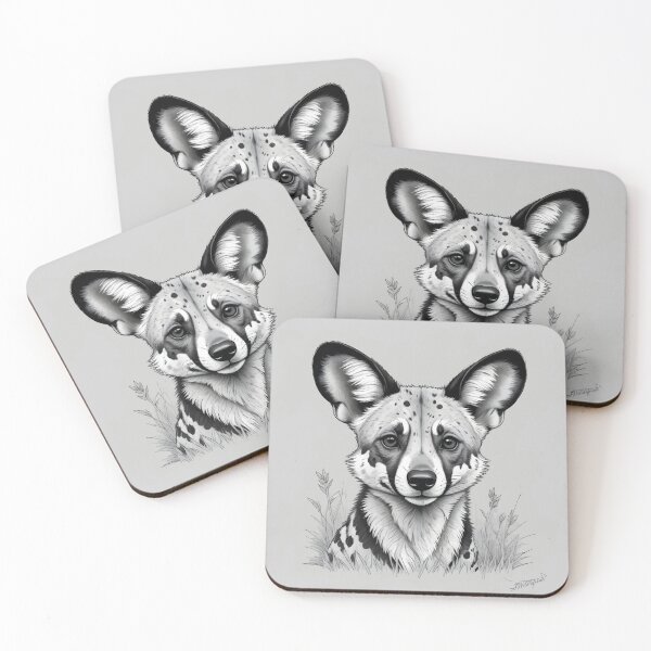Item preview, African Wild Dog Pencil Art designed and sold by WildlifeInc.