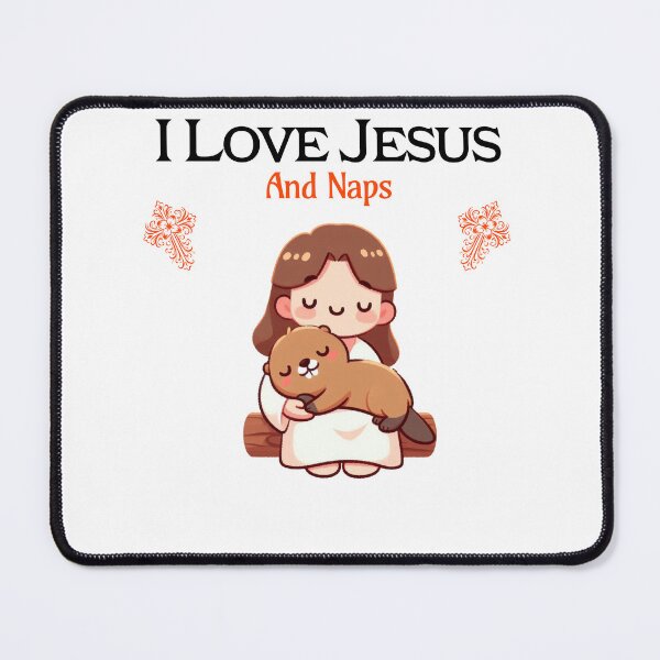 Item preview, i love jesus and naps Beaver designed and sold by LemuellTrends.