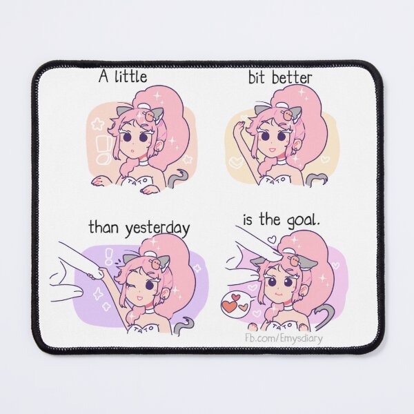 Item preview, A Little Bit Better Than Yesterday is the goal! (Kawaii Potato) designed and sold by TheShunbun.