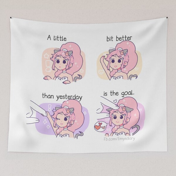 Item preview, A Little Bit Better Than Yesterday is the goal! (Kawaii Potato) designed and sold by TheShunbun.