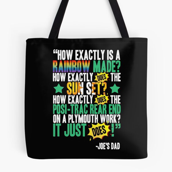 Item preview, How exactly is a rainbow made? How exactly does the sun set? How exactly does the posi-trac rear end on a Plymouth work? It just does! -Joe's Dad, Joe Dirt  designed and sold by Sticker Up.