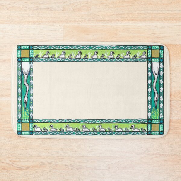 Item preview, Illuminated Swan Border designed and sold by HalfMoonWorks.