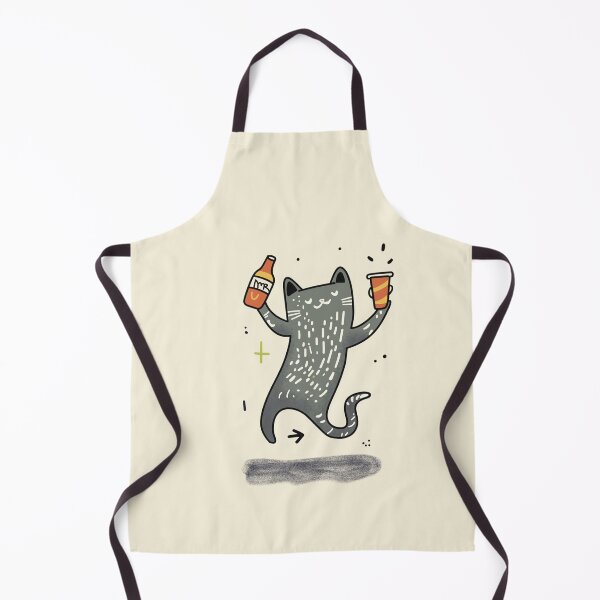 Item preview, The drinking and dancing Cat designed and sold by pmdcreations.