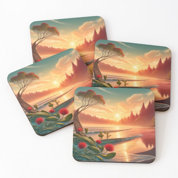 Item preview, Pohutukawa Sunrise designed and sold by CreNativeMama.
