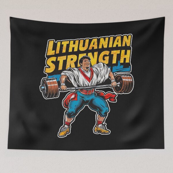 Item preview, ''Lithuanian Strength'' Lithuanian gym weight Lifter T-Shirt    designed and sold by Witty Shirts.