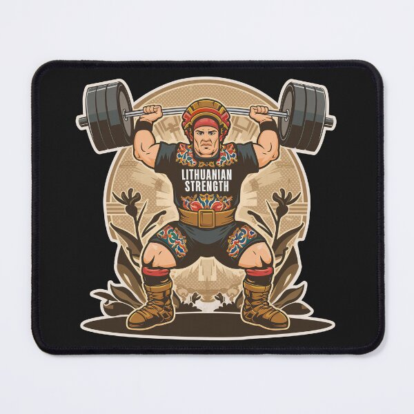 Item preview, Vintage ''Lithuanian Strength'' Lithuanian gym weight Lifter T-Shirt designed and sold by Witty Shirts.