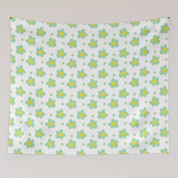 Item preview, Green Flower Power Vibes Pattern designed and sold by shannondoucette.