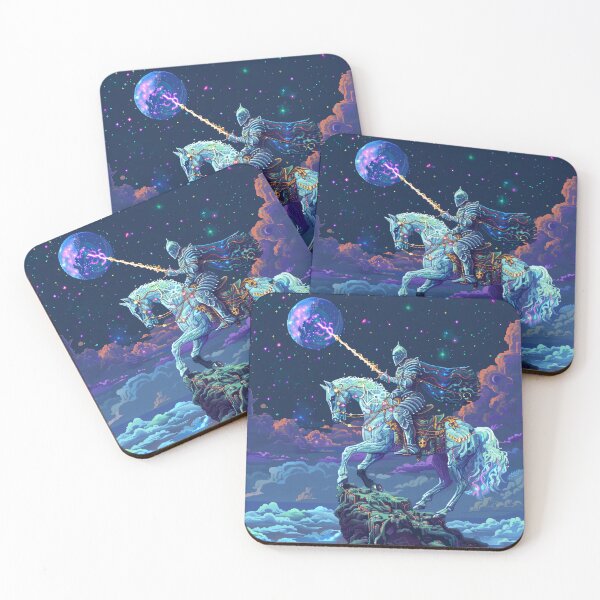 Item preview, Cosmic Knight Pixel Fantasy Space Galaxy Retro Adventure designed and sold by Kaos-Bit.