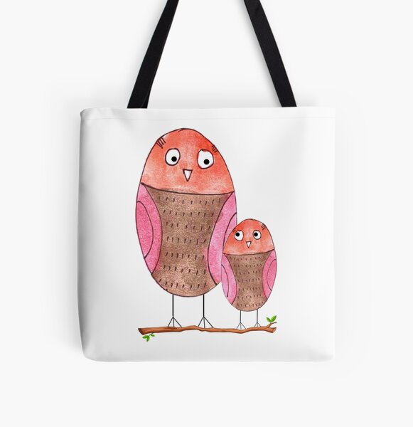 Two cute owls All Over Print Tote Bag