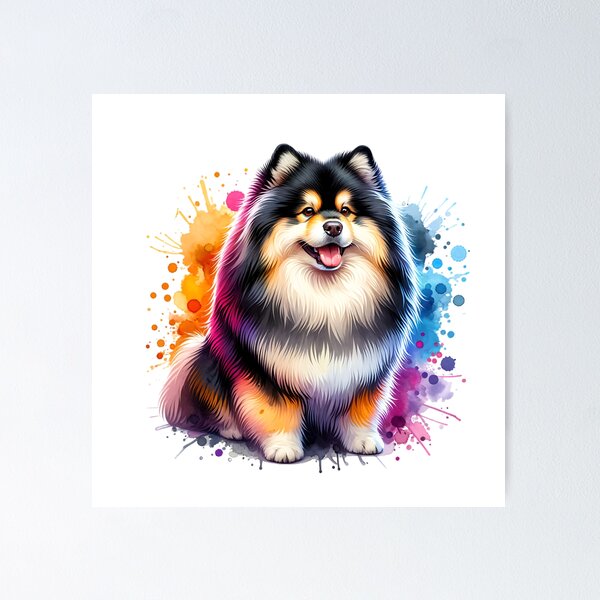 Item preview, Watercolor Swedish Lapphund designed and sold by TheAnimalZ00.