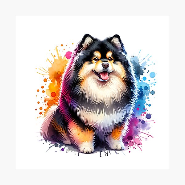 Item preview, Watercolor Swedish Lapphund designed and sold by TheAnimalZ00.