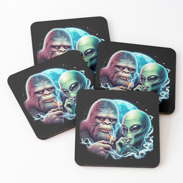 Item preview, Chill Vibes: Sasquatch & Alien designed and sold by American Artist Designs.