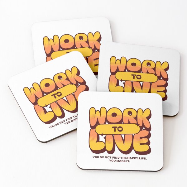 Item preview, Work to live designed and sold by KloverDesigns.