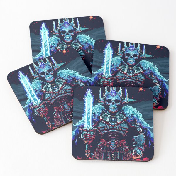 Item preview, Lich King Zombie Pixel Fantasy Necromancer Retro Gaming designed and sold by Kaos-Bit.