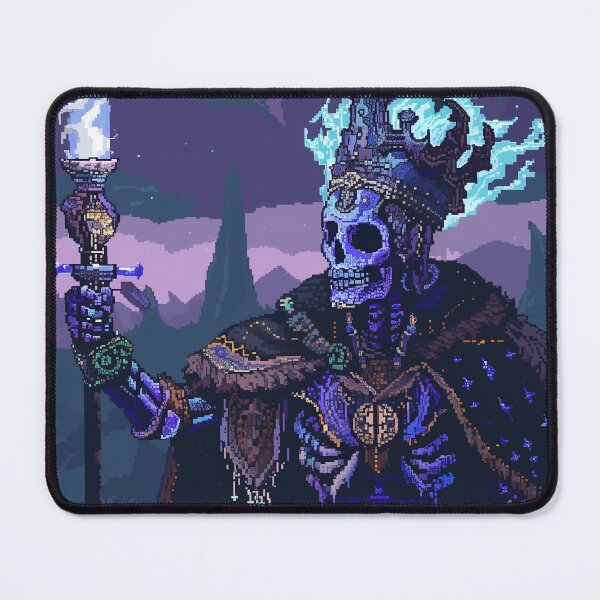 Item preview, Necromancer Wizard Lich King Pixel 8-Bit Retro Gaming designed and sold by Kaos-Bit.