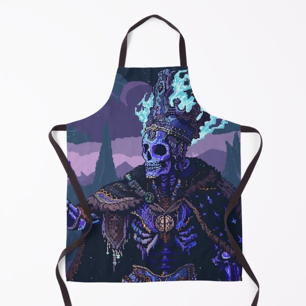Item preview, Necromancer Wizard Lich King Pixel 8-Bit Retro Gaming designed and sold by Kaos-Bit.