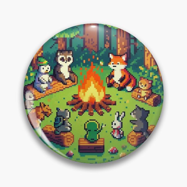 Item preview, Forest Critters at a Campfire designed and sold by FrecklesStick.