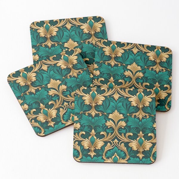 Item preview, Green and Gold Victorian Pattern designed and sold by DesignsbyVelvet.