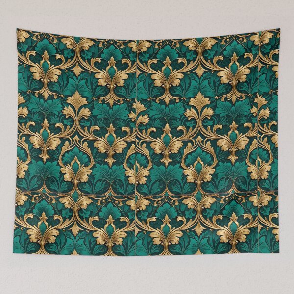 Item preview, Green and Gold Victorian Pattern designed and sold by DesignsbyVelvet.
