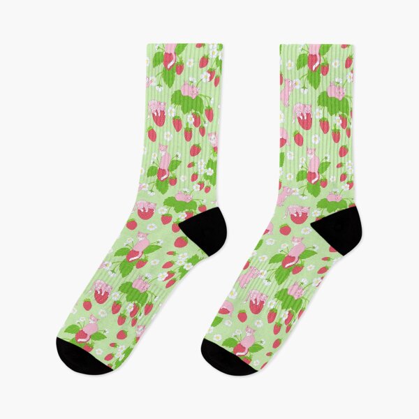 Item preview, Strawberry Whiskers: Cats and Strawberries designed and sold by Marta Tesoro.