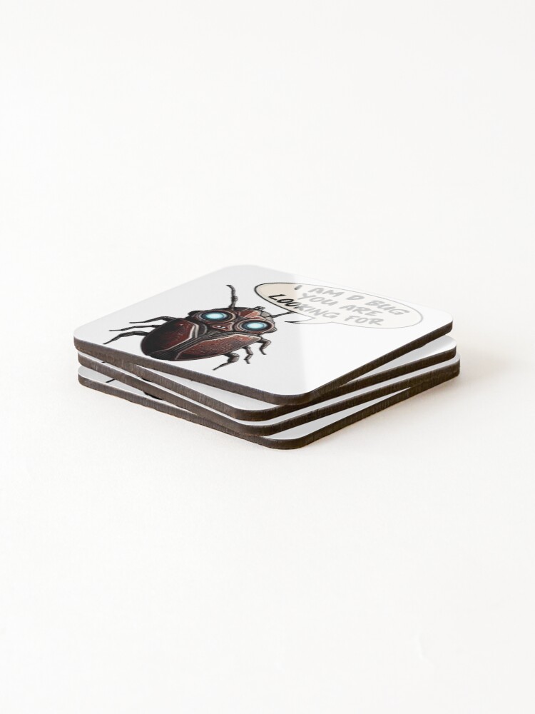 Thumbnail 4 of 5, Coasters (Set of 4), Debugging AI Robotic Insect Visual Metaphor designed and sold by SportsT-Shirts.