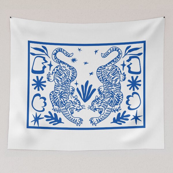 Item preview, Cool Linocut inspired tiger frame designed and sold by nikkyromoz.