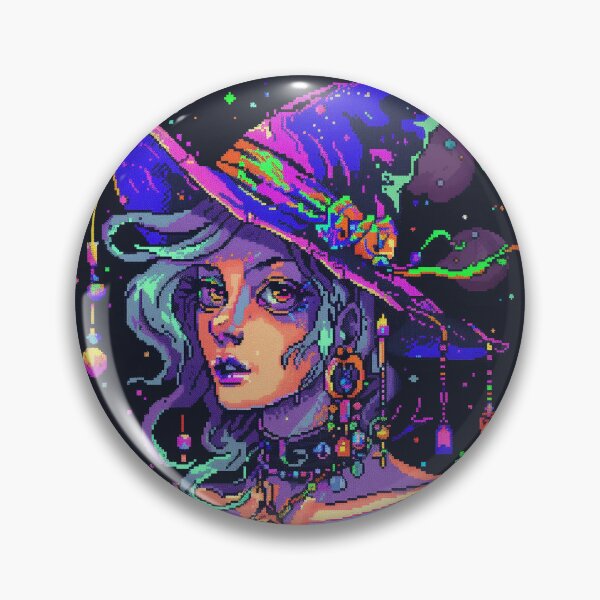 Item preview, Witch Rainbow Pixel Fantasy Galaxy Occult Arcade Magic designed and sold by Kaos-Bit.