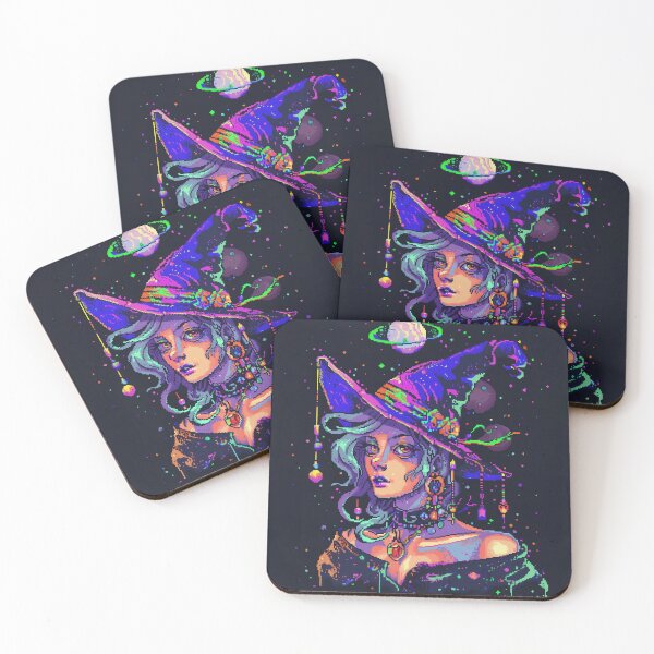 Item preview, Witch Rainbow Pixel Fantasy Galaxy Occult Arcade Magic designed and sold by Kaos-Bit.