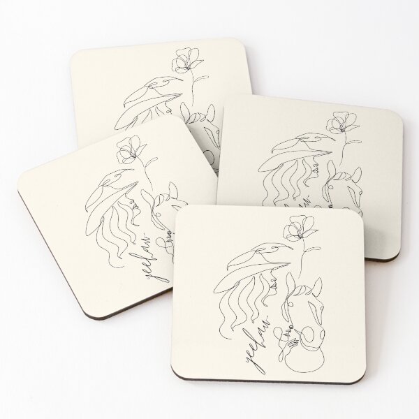 Item preview, Yee Haw | Cowgirl Western Horse Hat Illustration Drawing designed and sold by ReadyandRowdy.