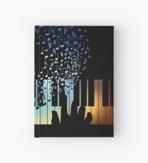 Hands Playing on Piano Keyboard Gift for Music Teacher Shirt Hardcover Journal