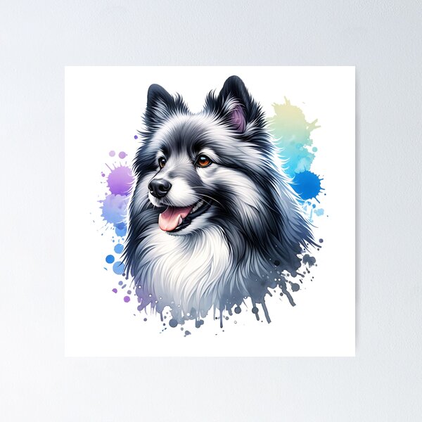 Item preview, Watercolor Gray And White Icelandic Sheepdog designed and sold by TheAnimalZ00.