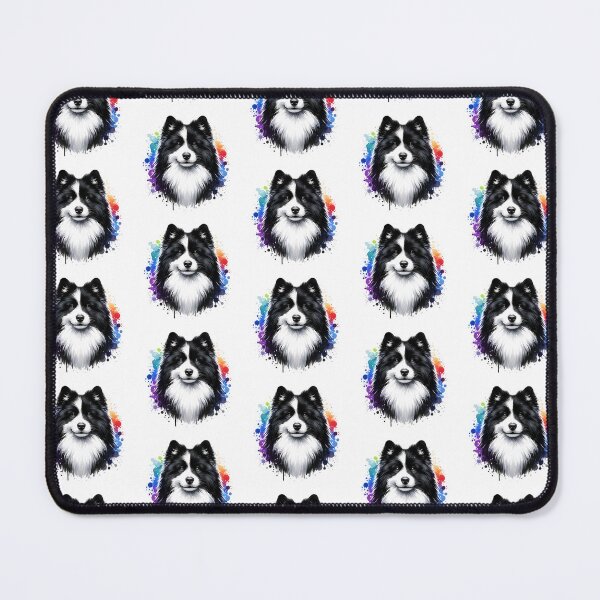 Item preview, Watercolor Black And White Icelandic Sheepdog designed and sold by TheAnimalZ00.