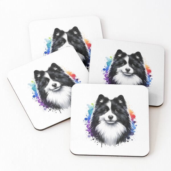 Item preview, Watercolor Black And White Icelandic Sheepdog designed and sold by TheAnimalZ00.