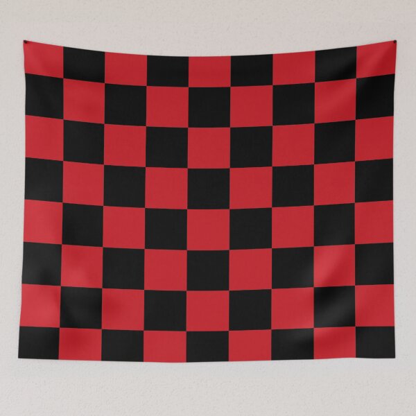 Item preview, Checkered - Black and Fire Engine Red designed and sold by JustPatterns2.