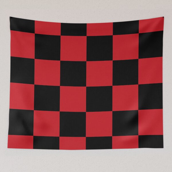 Item preview, Large Checkered - Black and Fire Engine Red designed and sold by JustPatterns2.