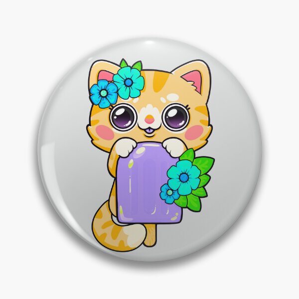 Item preview, Orange Kitty’s Cool Treat designed and sold by CherryPinkArt.