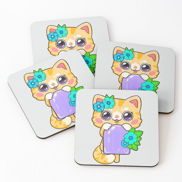 Item preview, Orange Kitty’s Cool Treat designed and sold by CherryPinkArt.