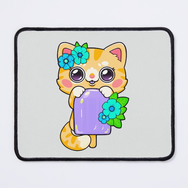 Item preview, Orange Kitty’s Cool Treat designed and sold by CherryPinkArt.