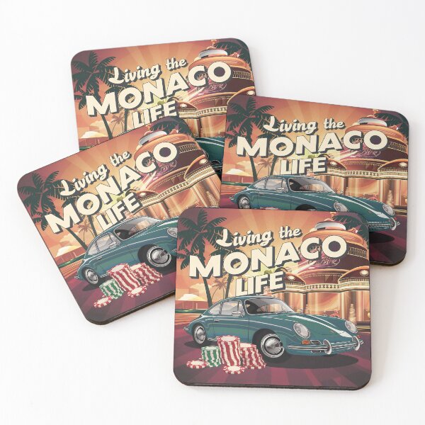 Item preview, Retro ''Living the Monaco Life'' Monaco Fancy Life Vacation T-Shirt designed and sold by Witty Shirts.