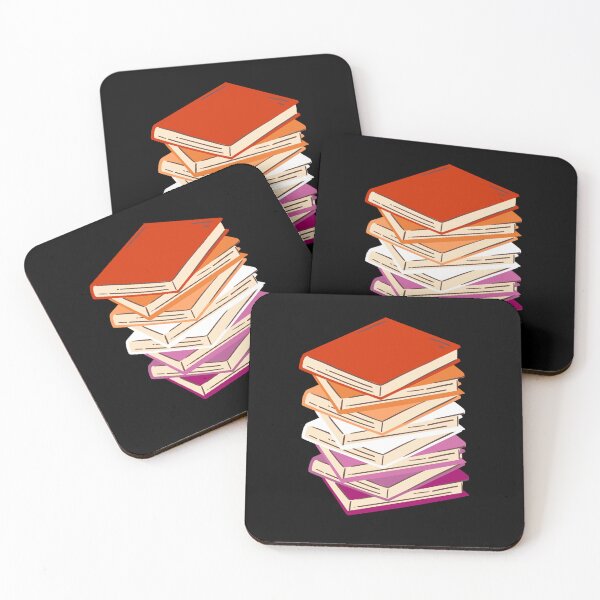 Item preview, Lesbian pride bookstack designed and sold by River Graphic Design.
