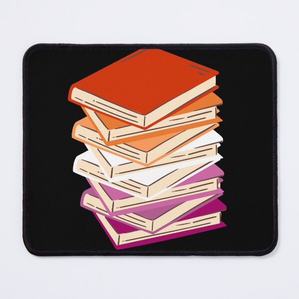Item preview, Lesbian pride bookstack designed and sold by River Graphic Design.