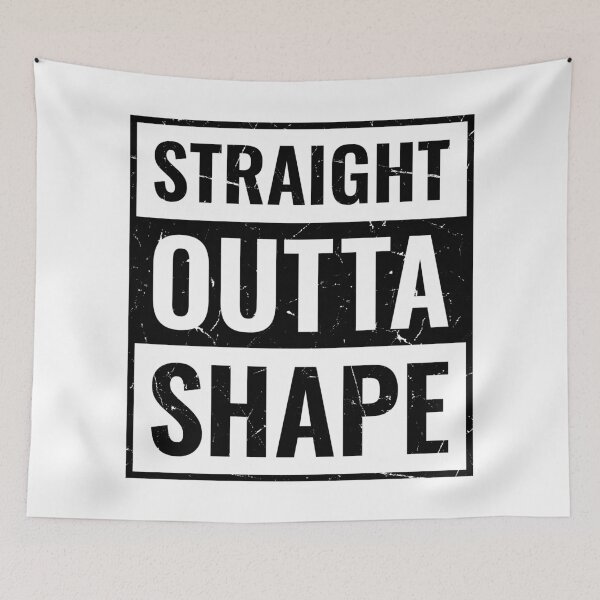 Item preview, Straight Outta Shape, Funny Gym Workout Saying designed and sold by Singhe Design.