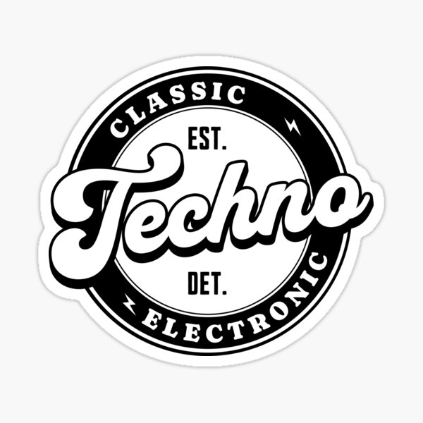 Item preview, TECHNO  - Classic Electronic (black)  designed and sold by Discothreadz.