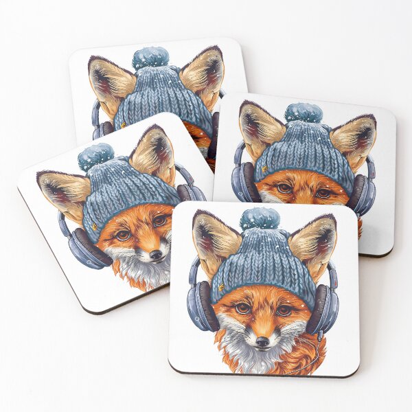 Item preview, A cute fox in snow boots and a hat. Kawaii fox designed and sold by Anastasiia Yurevych.