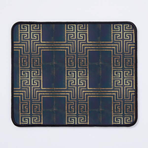 Item preview, Beautiful Navy Blue & Gold Ancient Greek Key Pattern designed and sold by Tamas Das.