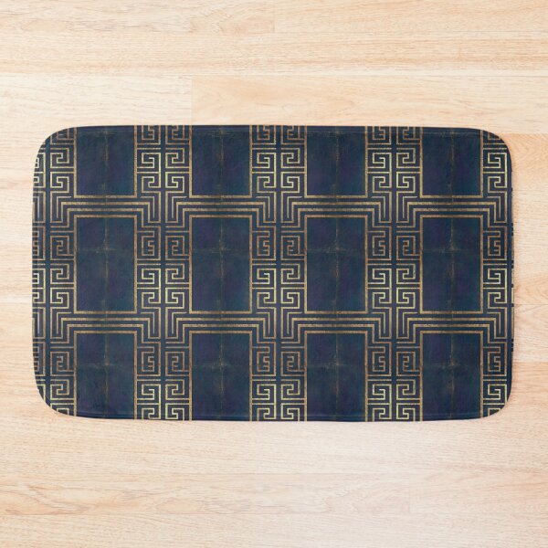 Item preview, Beautiful Navy Blue & Gold Ancient Greek Key Pattern designed and sold by Tamas Das.