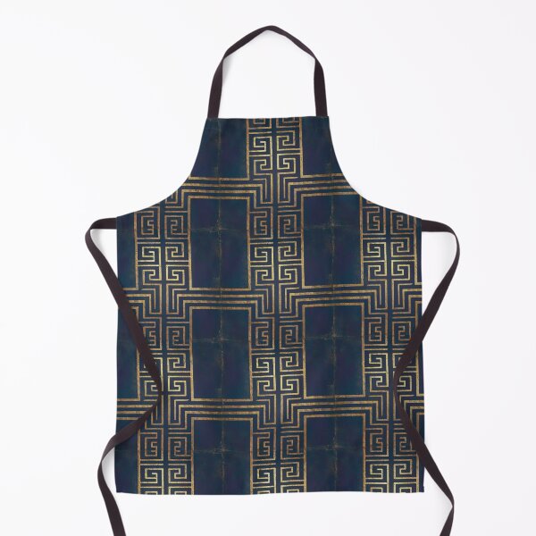 Item preview, Beautiful Navy Blue & Gold Ancient Greek Key Pattern designed and sold by Tamas Das.