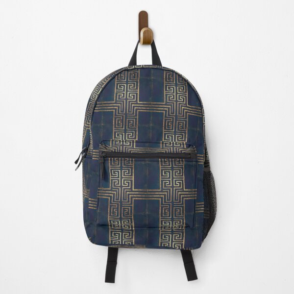 Item preview, Beautiful Navy Blue & Gold Ancient Greek Key Pattern designed and sold by Tamas Das.