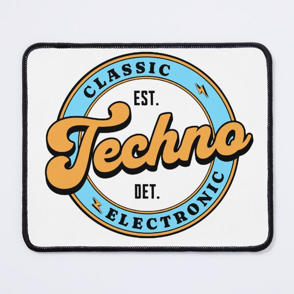 Item preview, TECHNO - Classic Electronic (blue/orange) designed and sold by Discothreadz.