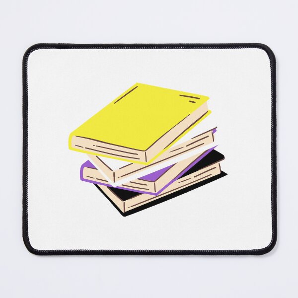 Item preview, Nonbinary pride bookstack designed and sold by River Graphic Design.